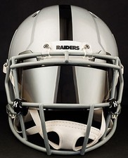 OAKLAND RAIDERS NFL Football Helmet with CHROME MIRROR Visor / Eye Shield picture