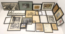 Mixed Lot of Used Black Rectangular Square Wood Metal Frames Prints Artists picture