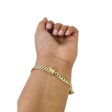 10k Real Gold Miami Cuban Bracelet 5.5mm Link 8