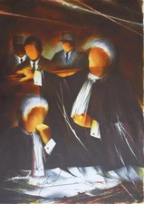 Raymond Chicken: The Lawyers, Original Signed Lithograph, 450ex picture