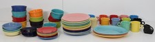 54 Piece Fiestaware Fiesta Dishes Dinner Salad Plates Cups Bowls Platters Lot picture
