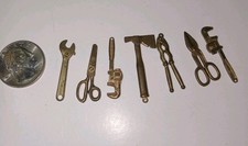 Vintage Intercast Miniature Dollhouse/Charm Lot of 7 Tools picture