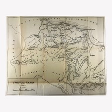 C19th Italian Tripoli Tripolitania Libya Map - Antique Algeria Africa Old Map picture