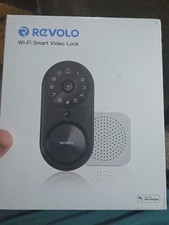 REVOLO WFV01 WI-FI SMART VIDEO LOCK W/ KEYLESS ENTRY DOORBELL CHIME - BLACK picture