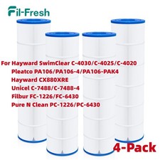 4-Pack PA106 Pool Filter Cartridge for Hayward C4030 CX880XRE PA106 C7488 FC1226 picture