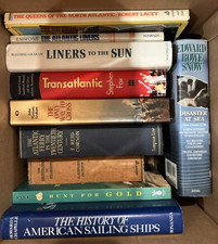 Bulk Ocean Liner & Maritime Book Lot Transatlantic Steamships Sailing (Lot #36) picture