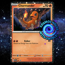 Charmander SVP 047 Cosmos Holo w/ SWIRL🌀Pokemon Card HD Swirl, Fart, Holobleed picture
