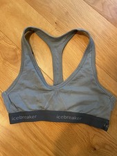 Icebreaker Women’s Sprite Sports Bra Merino Wool Size S - Blue picture