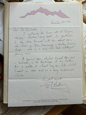 Sir Edmund Hillary ALS, talks about Tenzing Norgay and Mt. Everest—IMPORTANT picture