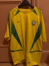 Brazil 2002 Design Five-Star Nike Home Football Shirt Number 9 Mens M picture