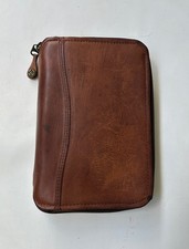 Franklin Covey 6 Ring Full Zip Planner  Brown Leather Plus Extras picture