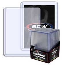 (10-Pack) BCW Super Thick Toploaders Trading Card Holders 240pt 7mm Jersey Patch picture