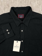 UNTUCKit Sherwood Black Regular Flannel Shirt Button Down Men’s Large Cotton NWT picture