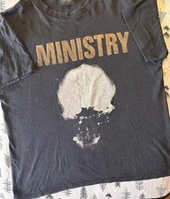 Vintage 1991 MINISTRY Band Tshirt Black Short Sleeve Unisex Reprint S-5XL picture
