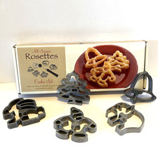 Vintage Nordic Ware Cookie Set All Seasons Rosettes 5 Piece Christmas Holiday picture