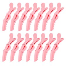 Pink Alligator Hair Clips 14 Pcs Professional Sectioning Styling Barber Coloring picture