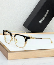 Chrome H LGMA Black Gold Eyeglasses Square Optical Glasses Frame picture