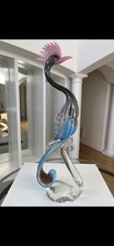 Formia Vetri Di Murano Art Glass Bird Sculpture, 29” tall. Made In Italy. picture