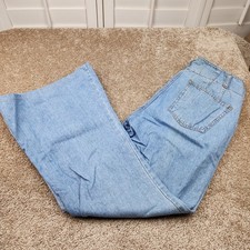 Vtg Rio Stephen Mardon Light Wash Denim Wide Leg Jeans Size 11 Bell bottom Flare picture