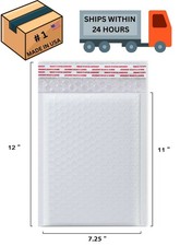 400PCS #1 Poly Bubble Mailers Mailing bags Padded Shipping Envelopes 7.25x12 picture
