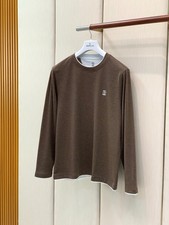 BRUNELLO CUCINELLI Men's Long Sleeve Crew Neck T-Shirt M-3XL picture