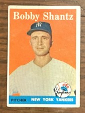 1958 Topps Bobby Shantz New York Yankees #419 Base Set Baseball Card picture