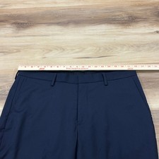 J.Crew Bowery Dress Pants Mens 34x30 Navy Wool Blend Slim Heritage Minimalist picture