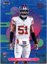 2025 Topps Finest - Uncommon Abdul Carter #121 Blue Refractor /150 (RC) picture