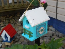 Handmade Wood Birdhouse Miami Dolphins NFL picture