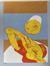 Rudolf Hoflehner (Austria 1916-1995) Colorful Untitled 1960s Signed Screenprint picture