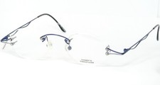 Vintage HARRY'S ENDOFLEX 052 43 BLUE EYEGLASSES GLASSES RIMLESS 44-20-140mm picture