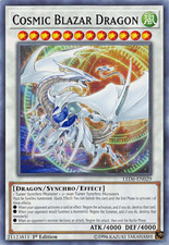 ***2X ***Cosmic Blazar Dragon LED6-EN029 Ultra Rare Holo 1st Ed picture