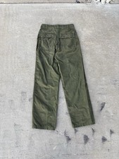 Vintage 60s 70s OG-107 US Military Fatigue Pants Olive  Sateen 32x31 Stenciled picture