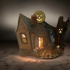 vintage 1978 Kimple Mold ceramic lighted haunted house picture