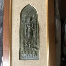 Framed Buddhist Relief Figure Thai Style Plaque Buddhism Wall Art Decor picture