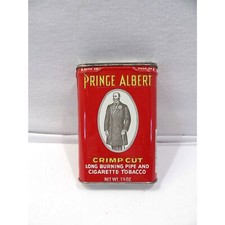 Vintage Prince Albert Crimp Cut tobacco tin, 1-1/2 oz, empty vintage tin box picture