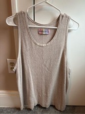 Abercrombie & Fitch Beige Ribbed Tank Top picture