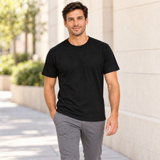 Men's 100% Cotton Crew Neck Short Sleeve T-Shirts, 6 Pack Regular Fit, Everyday  picture
