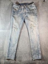 PRPS Men's Stretch Acid Wash Skinny Jeans Size 34x30 Light Wash Distressed picture