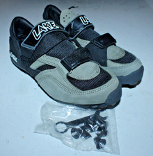 Lake MX201 Men's Cycling MTB Shoe US6 EU37 23.5cm SPD 4-Hole Laces Gray Gravel ~ picture