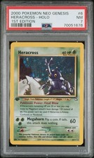 2000 Pokémon 1st Edition Neo Genesis Heracross Holo Rare 6/111 PSA 7 Near Mint picture
