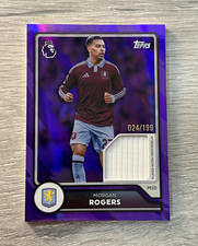 2026 Topps Premier League Morgan Rogers Aston Villa Relic BR-MR - Purple /199 picture