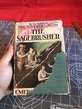 Antique 1919 The Sagebrusher by Emerson Hough Hardcover w/ Rare Dust Jacket picture