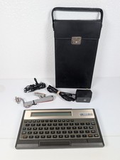 Vtg HP-75C Handheld Computer Hewlett Packard Calculator Case Adapter FOR PARTS picture