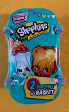 Shopkins Season 3  Set of 2 Shopkins in cute green Basket NEW SEALED Ships FREE picture