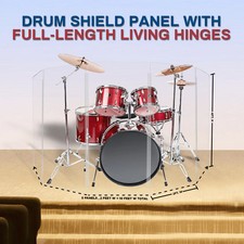 PENNZONI Drum Shield 4ft Acrylic Panels w/ Deflectors & Plastic Hinges picture