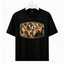 Retro Distressed Bow Hunt Badge Tee Unisex Cotton Outdoor Graphic Gift T-Shirt picture