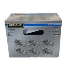 Defiant Hartford Bed and Bath Door Knob Contractor 6 Pack In Satin Nickel picture