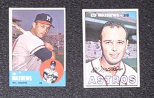 1963 Topps #275 Eddie Mathews Milwaukee Braves HOF & 1967 #166 NM 2 Card Lot picture