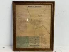 Antique South Glastenbury Map Scale 30 Rods to an Inch Framed picture